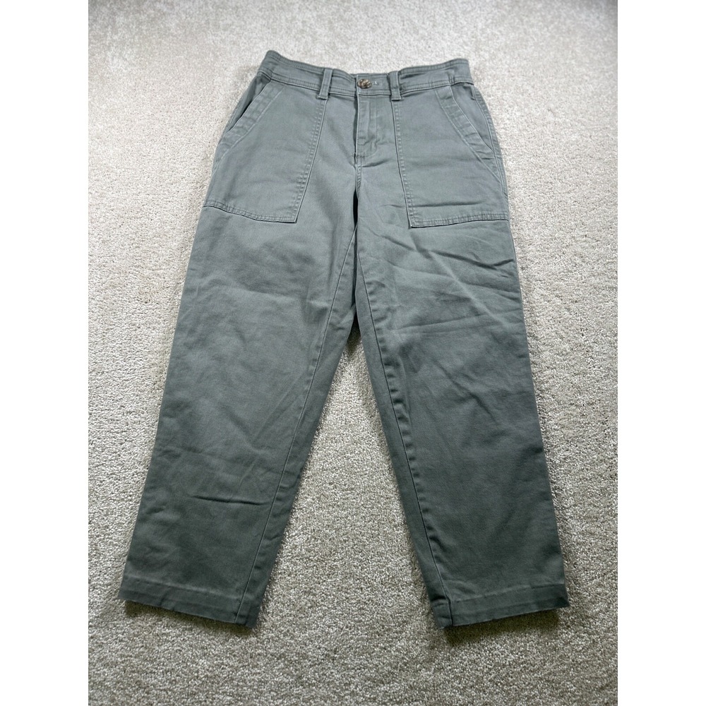 A New Day Womens Size 2‎ Stretch Gray Cargo Pants Hippie Boho Gorpcore
